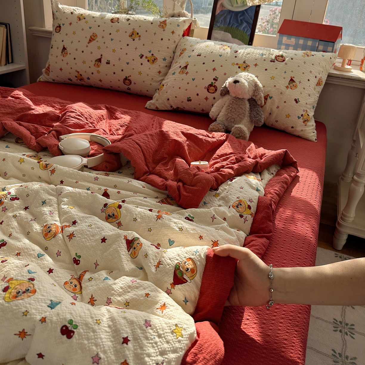 91家纺网 家纺一手货源 找家纺 梵克保罗 2026新款10A抗菌泡芙棉夏被被子被芯 泡芙棉-星星乐园