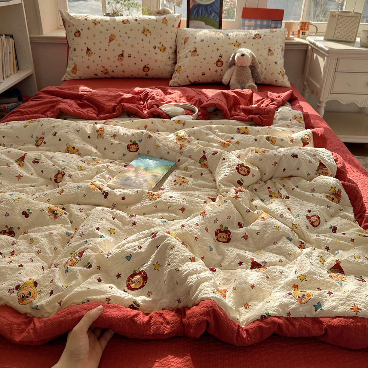 91家纺网 家纺一手货源 找家纺 梵克保罗 2026新款10A抗菌泡芙棉夏被被子被芯 泡芙棉-星星乐园