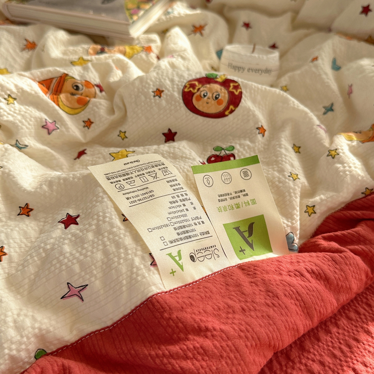 91家纺网 家纺一手货源 找家纺 梵克保罗 2026新款10A抗菌泡芙棉夏被被子被芯 泡芙棉-星星乐园