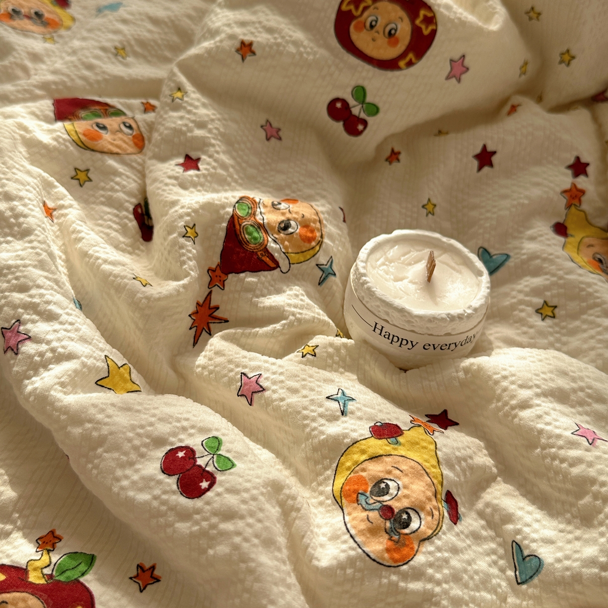 91家纺网 家纺一手货源 找家纺 梵克保罗 2026新款10A抗菌泡芙棉夏被被子被芯 泡芙棉-星星乐园