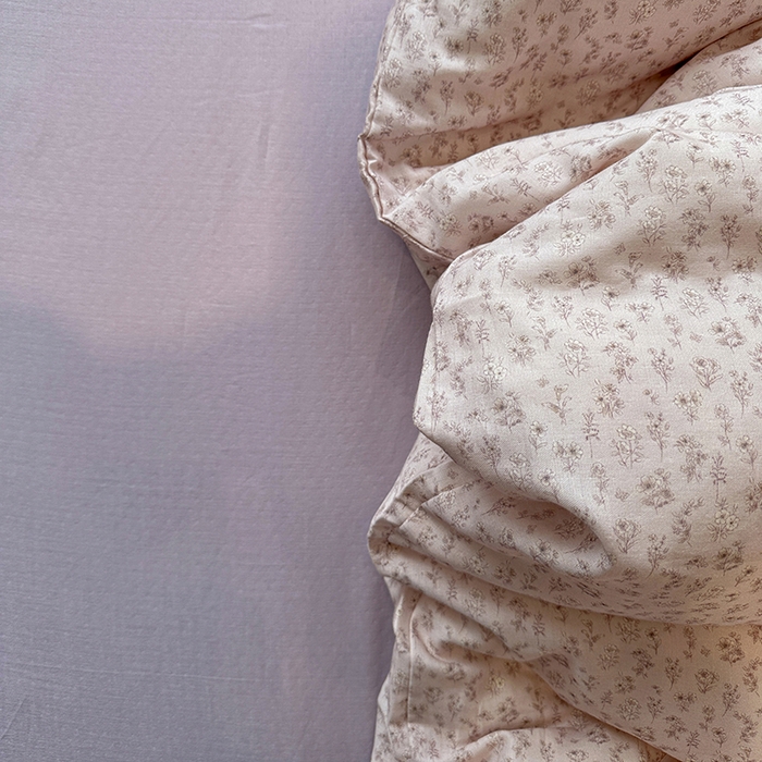 91家纺网 家纺一手货源 找家纺 忆生活家纺 2026春夏新款A类全棉纯棉有氧双层纱小清新四件套 芳草