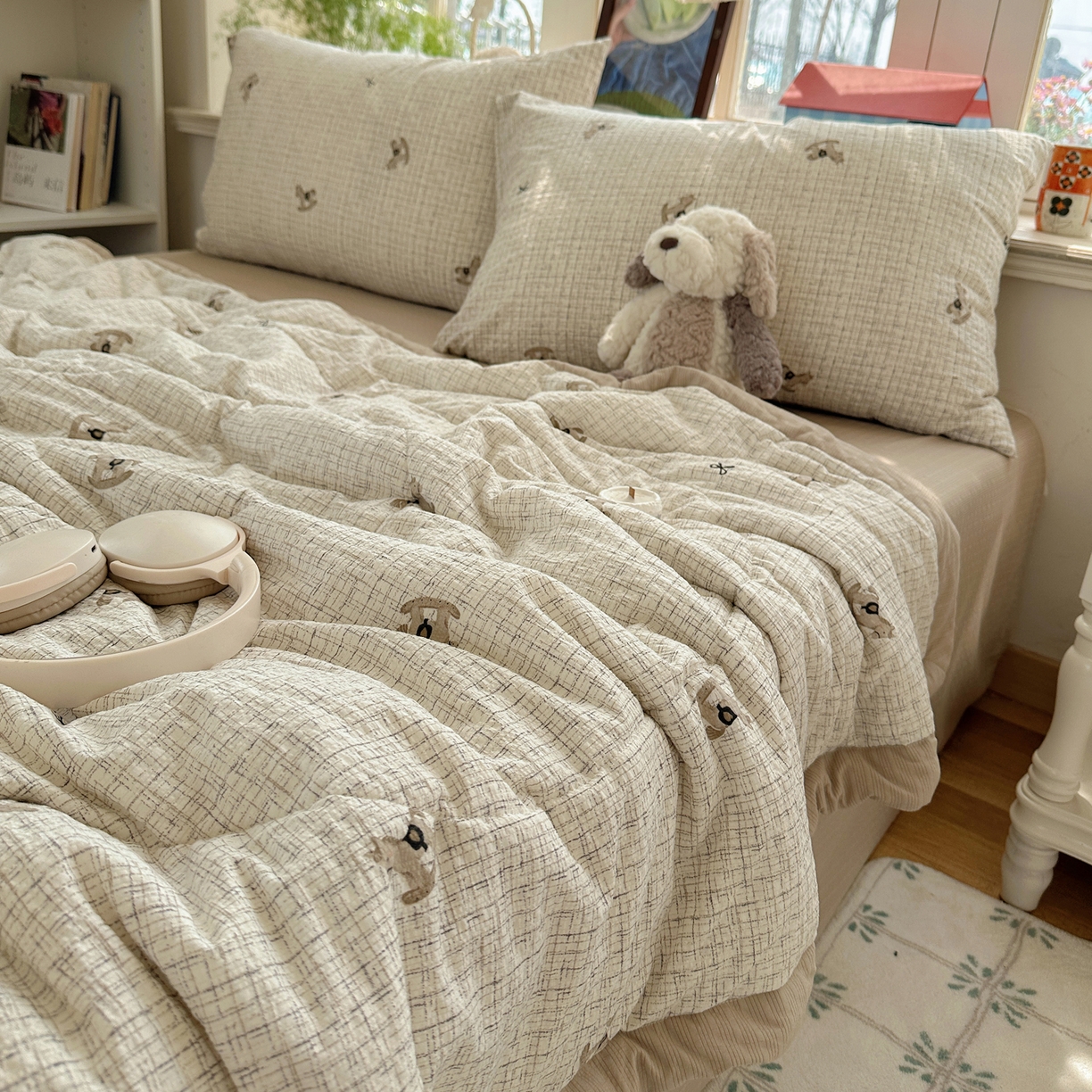 91家纺网 家纺一手货源 找家纺 梵克保罗 2026新款10A抗菌泡芙棉夏被被子被芯 泡芙棉-织纹萌驹