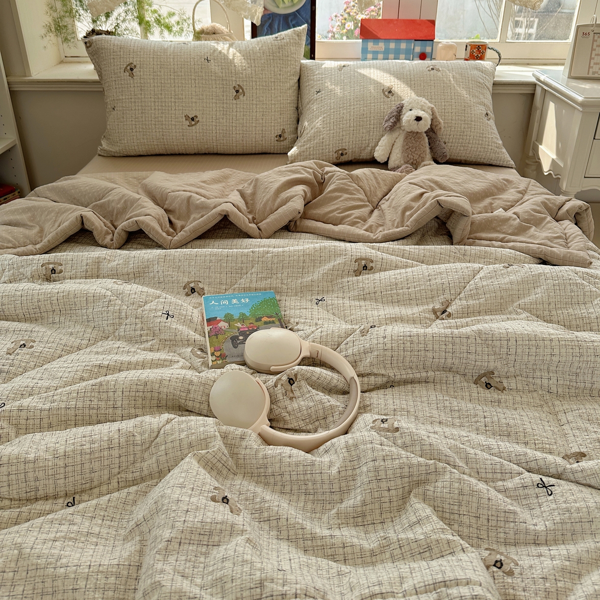 91家纺网 家纺一手货源 找家纺 梵克保罗 2026新款10A抗菌泡芙棉夏被被子被芯 泡芙棉-织纹萌驹