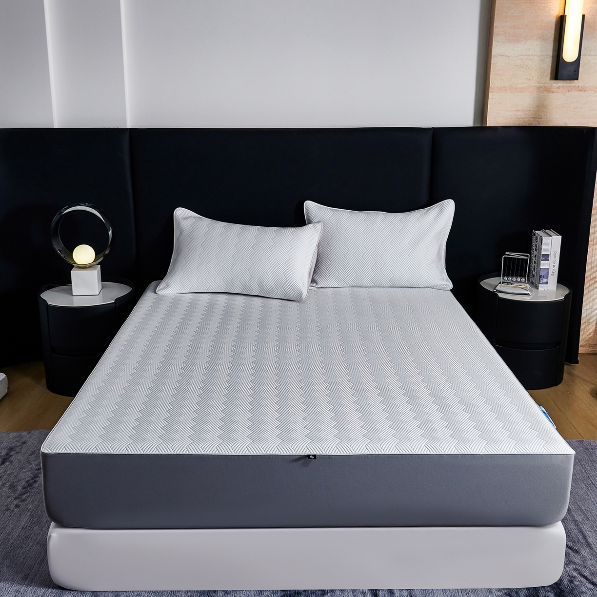 91家纺网 家纺一手货源 找家纺 （总）CINNY馨宜 2026新款PE高分子凉感席三件套韩国雪花席床笠三件套