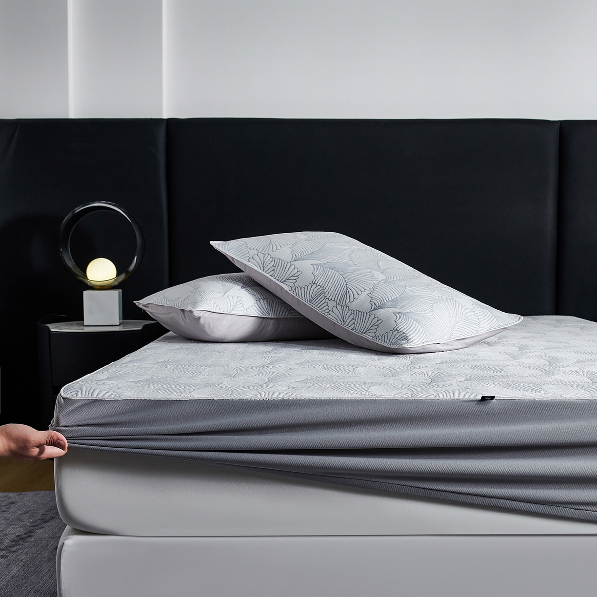 91家纺网 家纺一手货源 找家纺 （总）CINNY馨宜 2026新款PE高分子凉感席三件套韩国雪花席床笠三件套