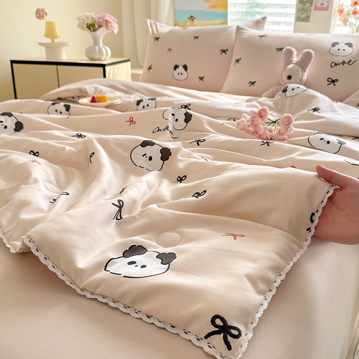 91家纺网 家纺一手货源 找家纺 （总）十里居 2026新款蕾丝花边款印花水洗棉夏凉被