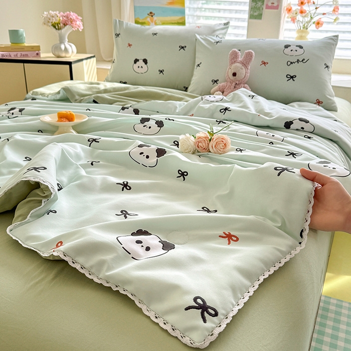 91家纺网 家纺一手货源 找家纺 （总）十里居 2026新款蕾丝花边款印花水洗棉夏凉被