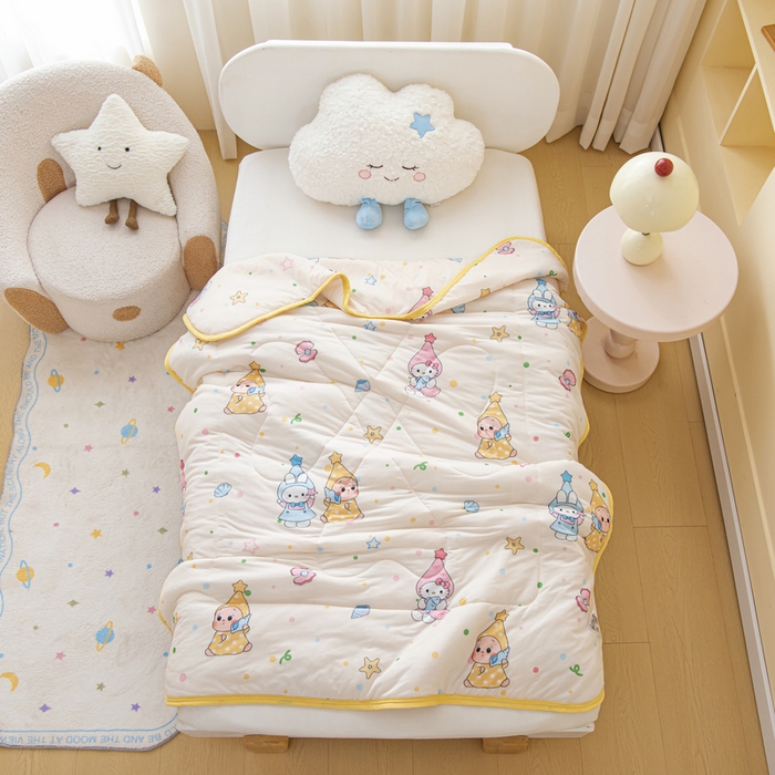 91家纺网 家纺一手货源 找家纺 （总）鱼宝 2026新款儿童夏被凉席三件套