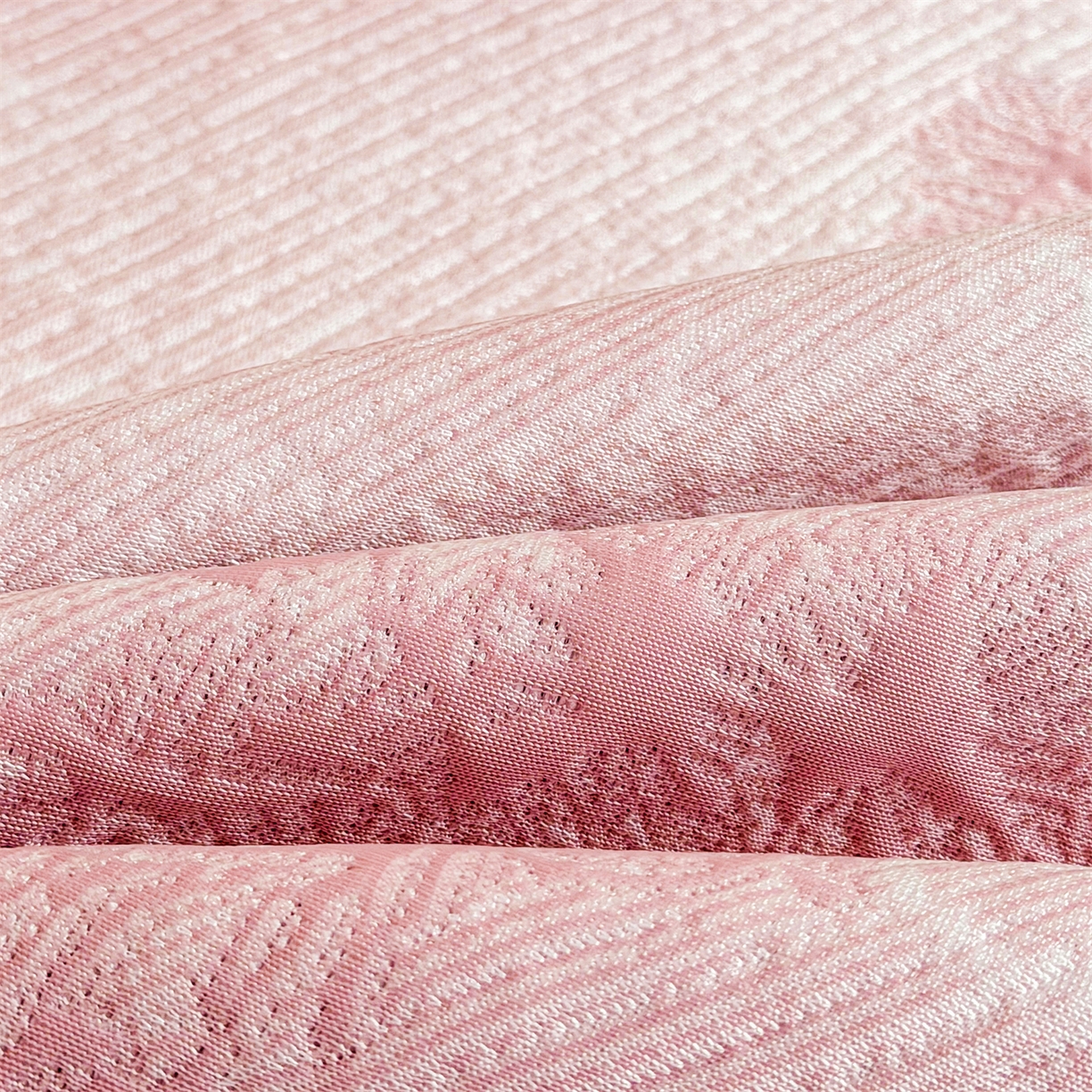 91家纺网 家纺一手货源 找家纺 慕木家纺 2026新款高端PE乙纶双面提花560克冰豆豆凉席迎客松系列（提供买家秀） 迎客松-粉床笠款