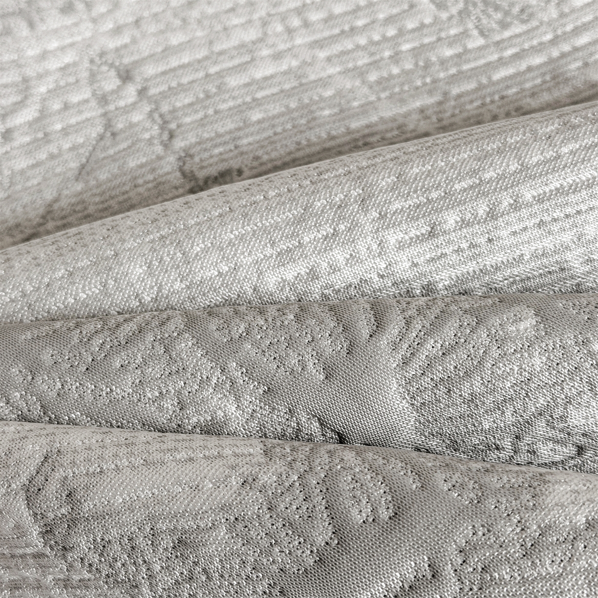 91家纺网 家纺一手货源 找家纺 慕木家纺 2026新款高端PE乙纶双面提花560克冰豆豆凉席迎客松系列（提供买家秀） 迎客松-灰床笠款