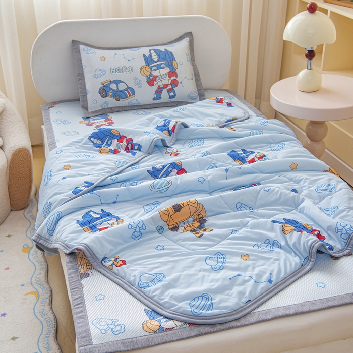 91家纺网 家纺一手货源 找家纺 （总）鱼宝 2026新款儿童夏被凉席三件套