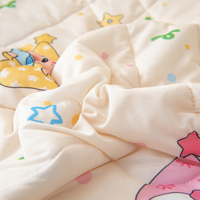 91家纺网 家纺一手货源 找家纺 鱼宝 2026新款儿童夏被凉席三件套 星星梦