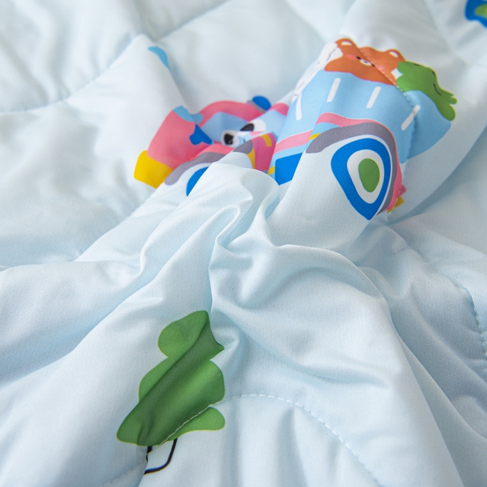 91家纺网 家纺一手货源 找家纺 鱼宝 2026新款儿童夏被凉席三件套 超级警车