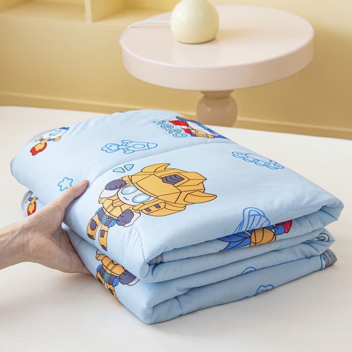 91家纺网 家纺一手货源 找家纺 鱼宝 2026新款儿童夏被凉席三件套 机器人