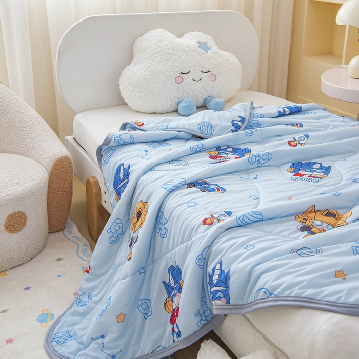 91家纺网 家纺一手货源 找家纺 鱼宝 2026新款儿童夏被凉席三件套 机器人