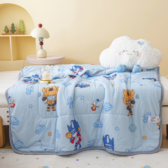 91家纺网 家纺一手货源 找家纺 鱼宝 2026新款儿童夏被凉席三件套 机器人