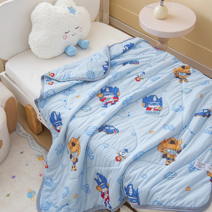 91家纺网 家纺一手货源 找家纺 鱼宝 2026新款儿童夏被凉席三件套 机器人