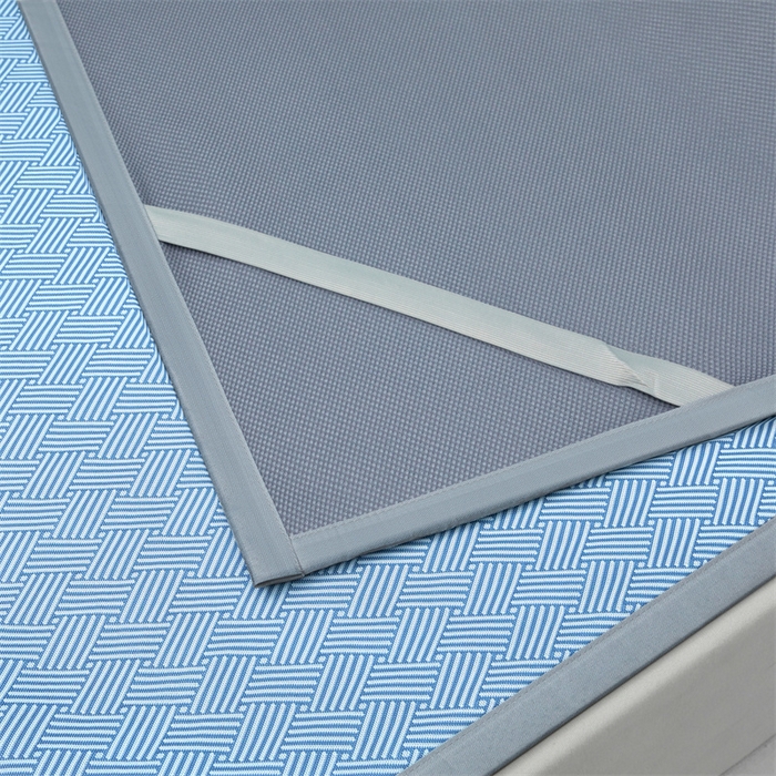 91家纺网 家纺一手货源 找家纺 航途席业 2026新款抗菌三明治冰凉席床席床笠-思绪 思绪 静谧蓝床席款