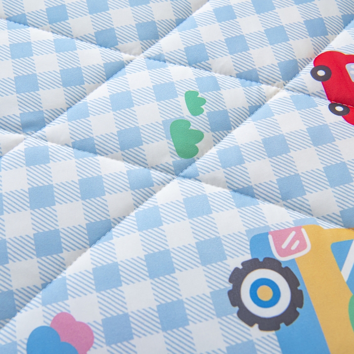 91家纺网 家纺一手货源 找家纺 鱼宝 2026新款儿童夏被凉席三件套 恐龙车队