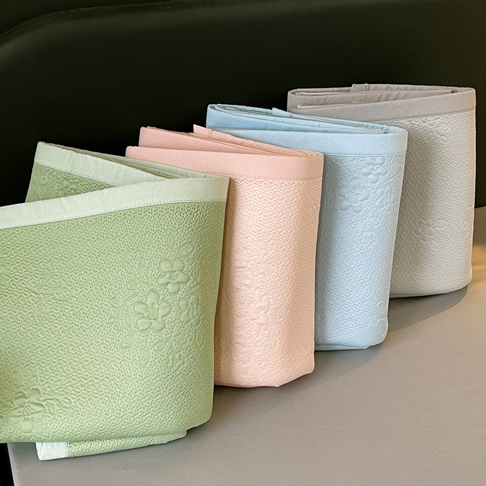 91家纺网 家纺一手货源 找家纺 春皖家纺 2026新款提花浮雕冰豆豆凉感席三件套-浅夏花结 组合图仅供参考不可下单