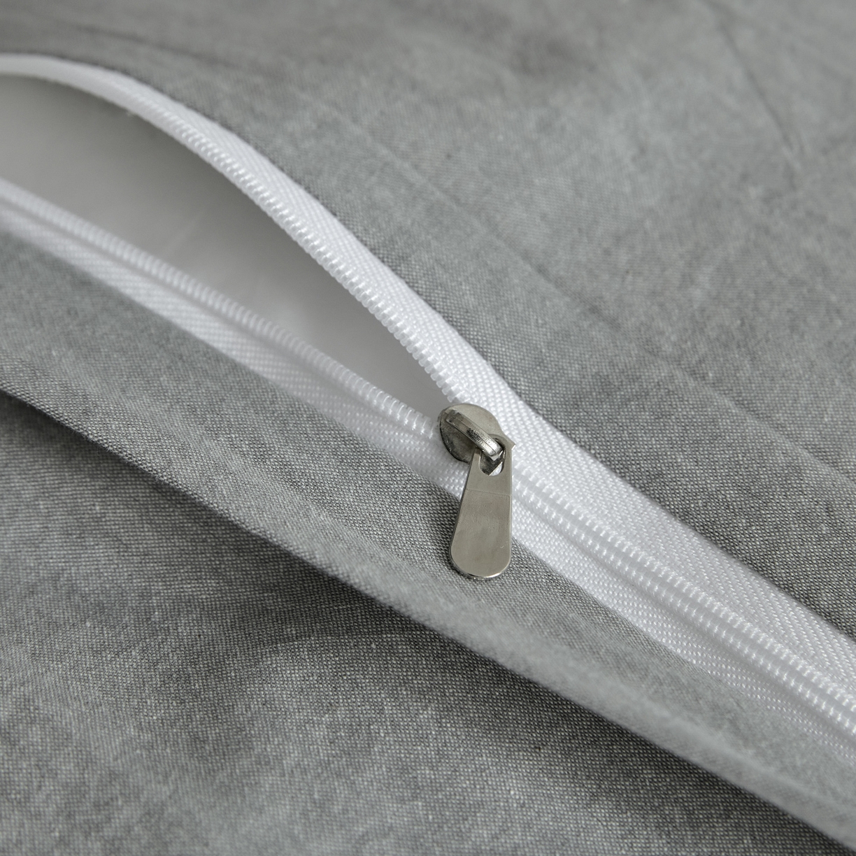 91家纺网 家纺一手货源 找家纺 如一 2026新款A类色织提花全棉双层纱水洗棉四件套 浮光灰