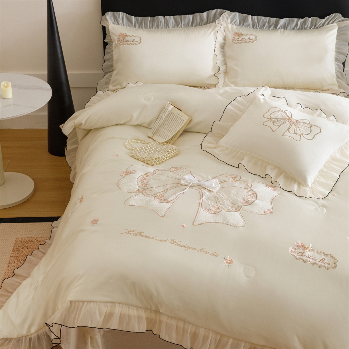 91家纺网 家纺一手货源 找家纺 （总）优贝家纺 2026新款夏被韩版夏被四件套刺绣款直播热款