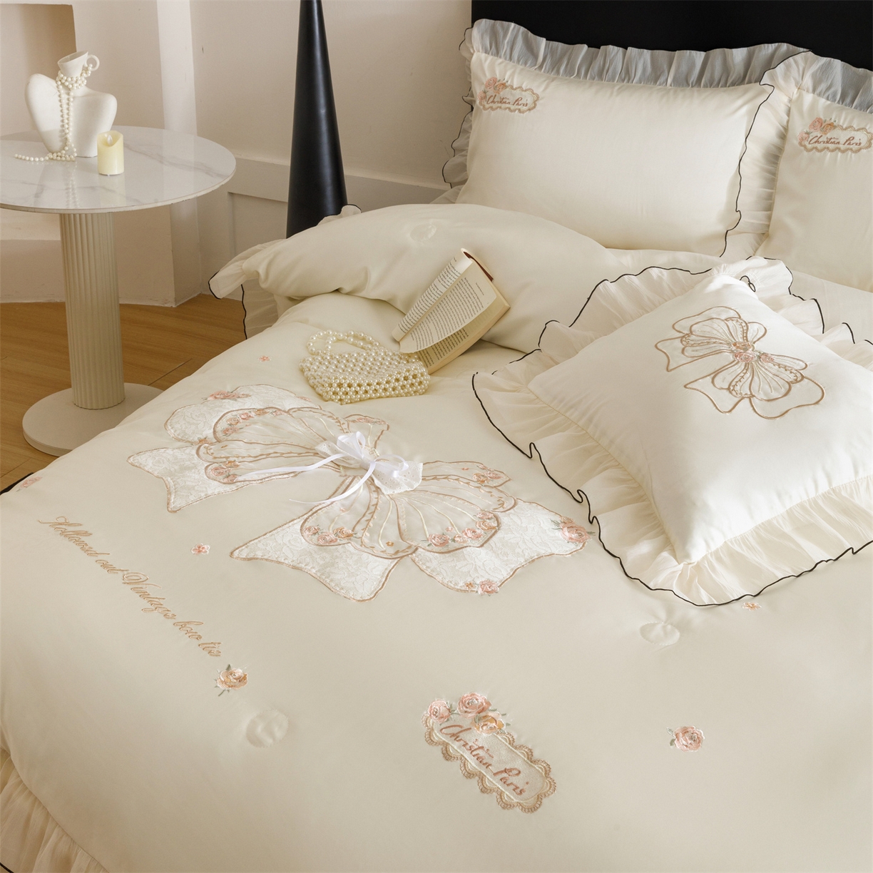 91家纺网 家纺一手货源 找家纺 （总）优贝家纺 2026新款夏被韩版夏被四件套刺绣款直播热款