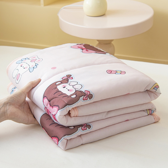 91家纺网 家纺一手货源 找家纺 鱼宝 2026新款儿童夏被凉席三件套 魔法公主