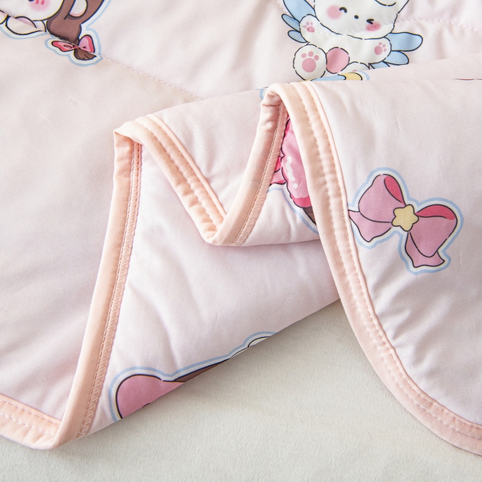 91家纺网 家纺一手货源 找家纺 鱼宝 2026新款儿童夏被凉席三件套 魔法公主