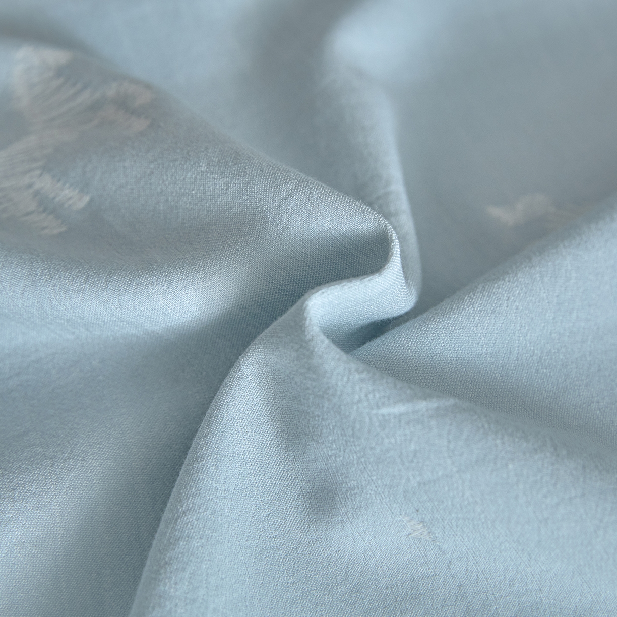 91家纺网 家纺一手货源 找家纺 如一 2026新款A类色织提花全棉双层纱水洗棉四件套 骏影蓝