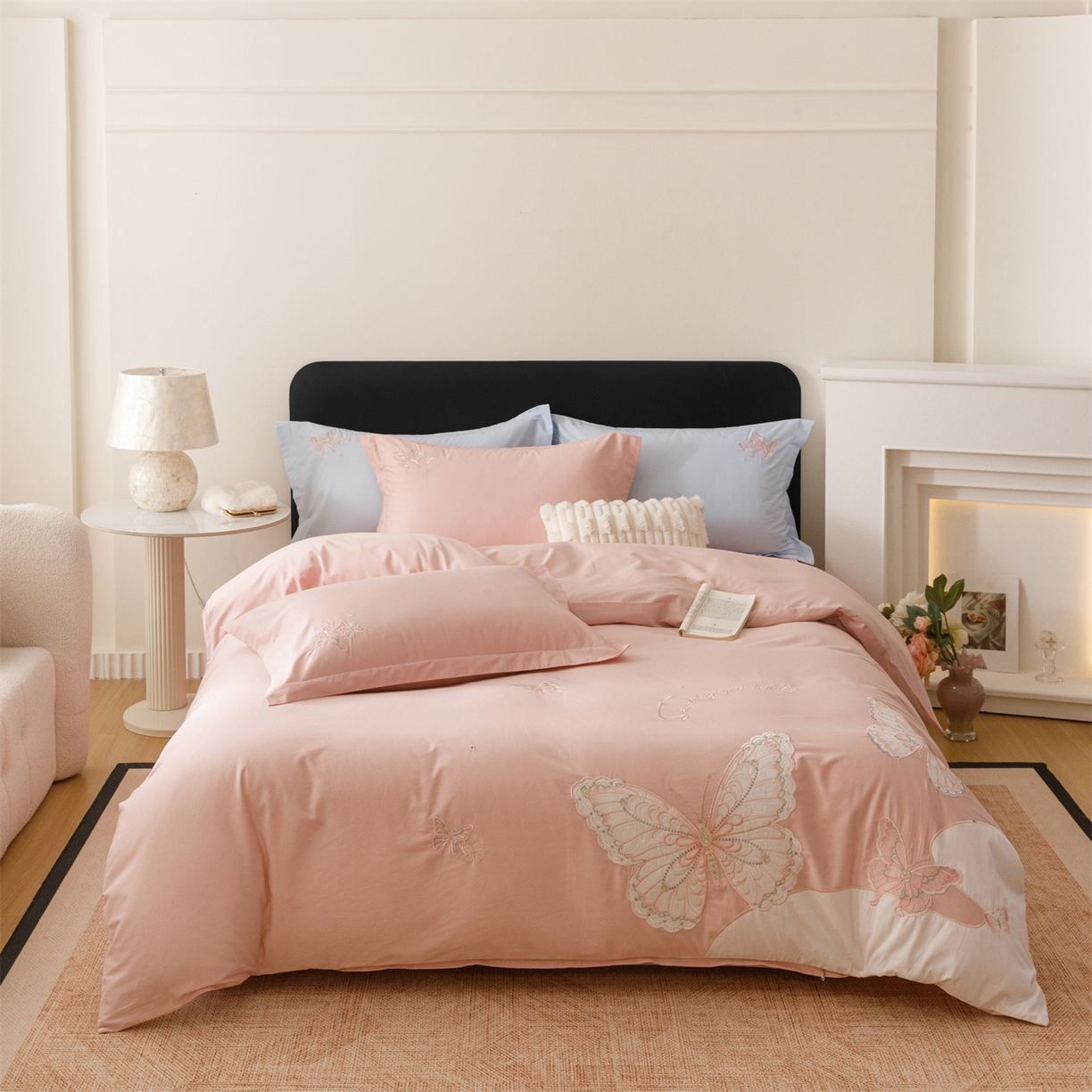 91家纺网 家纺一手货源 找家纺 （总）优贝家纺 2026直播热款纯棉全棉100%刺绣四件套百分百