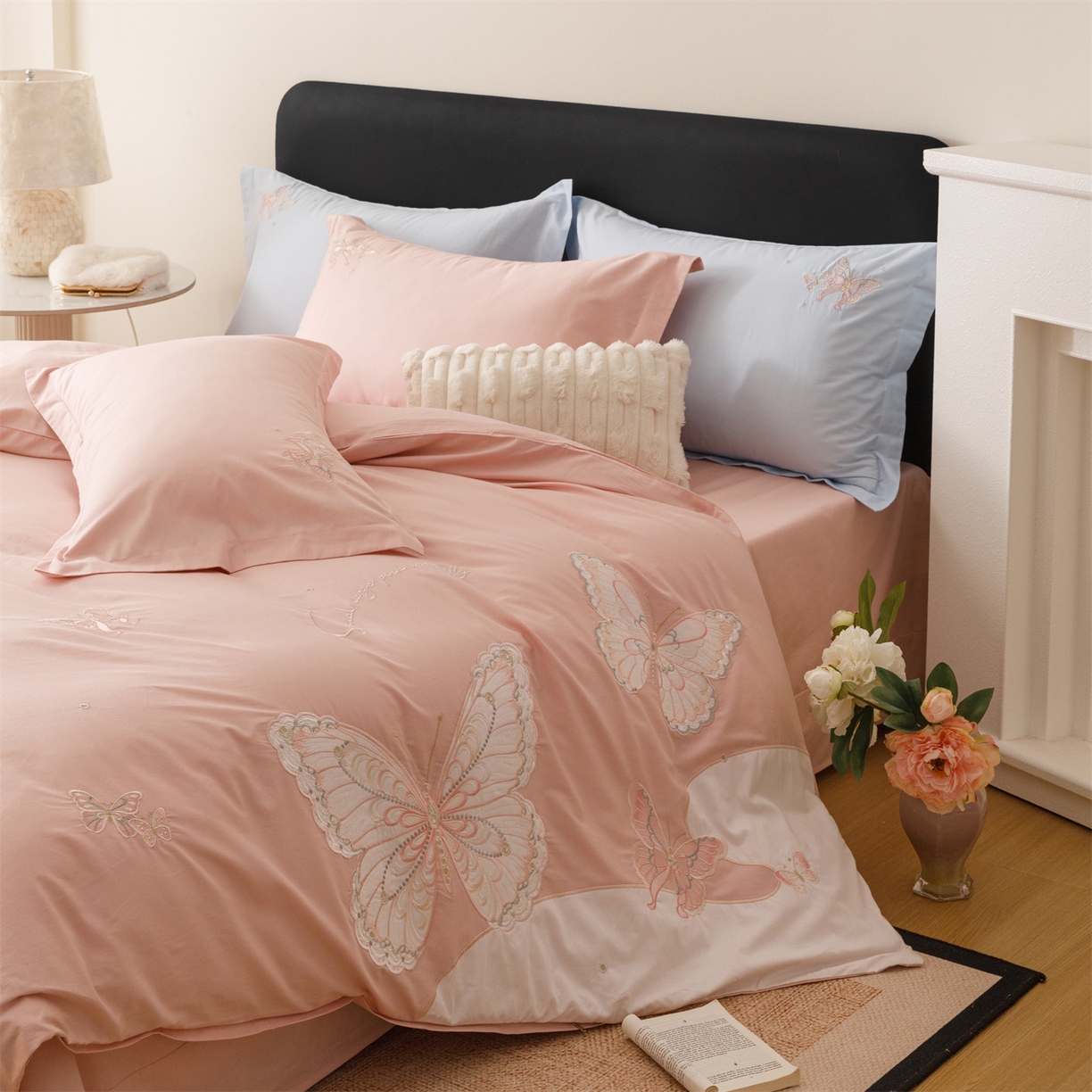 91家纺网 家纺一手货源 找家纺 （总）优贝家纺 2026直播热款纯棉全棉100%刺绣四件套百分百