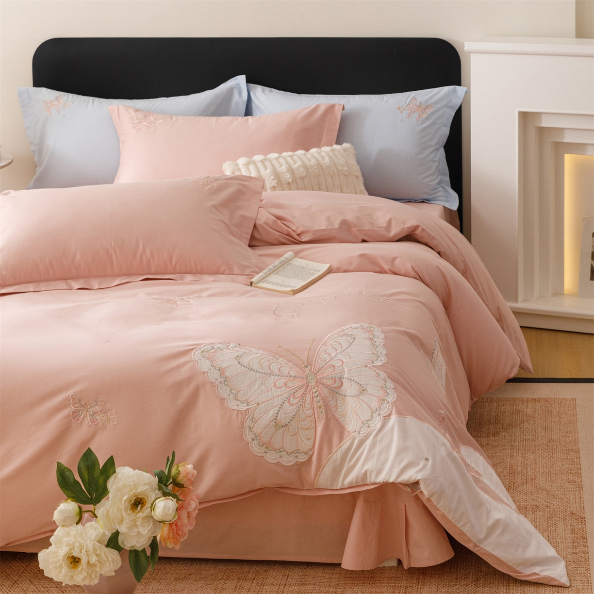 91家纺网 家纺一手货源 找家纺 （总）优贝家纺 2026直播热款纯棉全棉100%刺绣四件套百分百