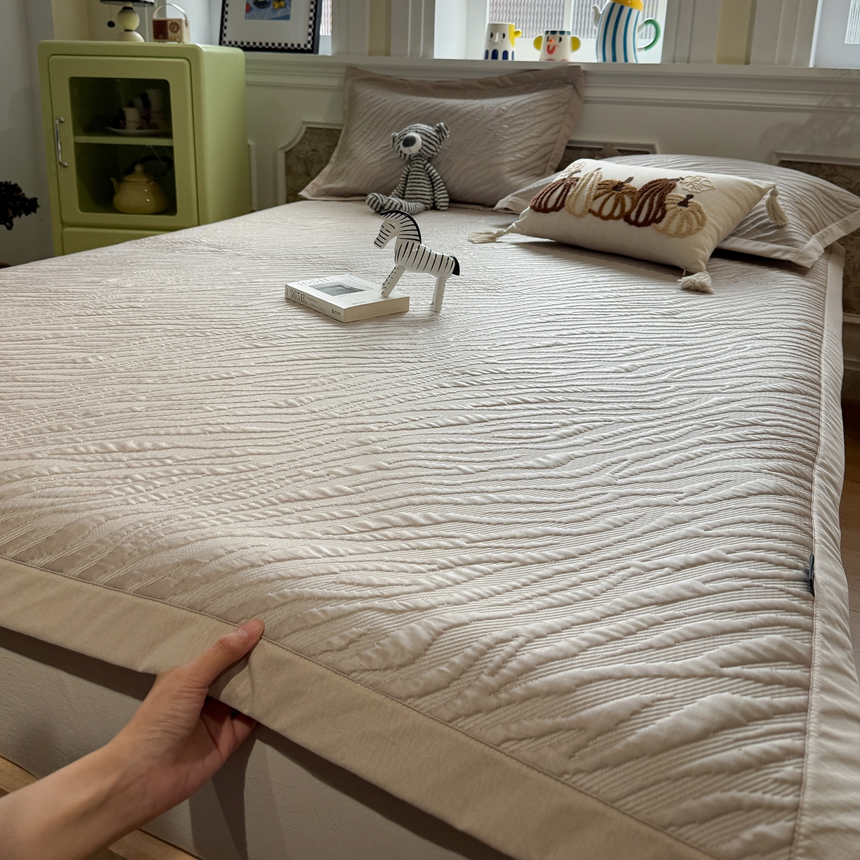 91家纺网 家纺一手货源 找家纺 （总）GUJARY古家丽 2026新款A类云柔凉感豆豆席五花席