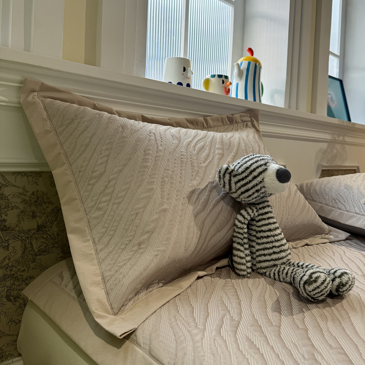 91家纺网 家纺一手货源 找家纺 GUJARY古家丽 2026新款A类云柔凉感豆豆席五花席 简斑香槟