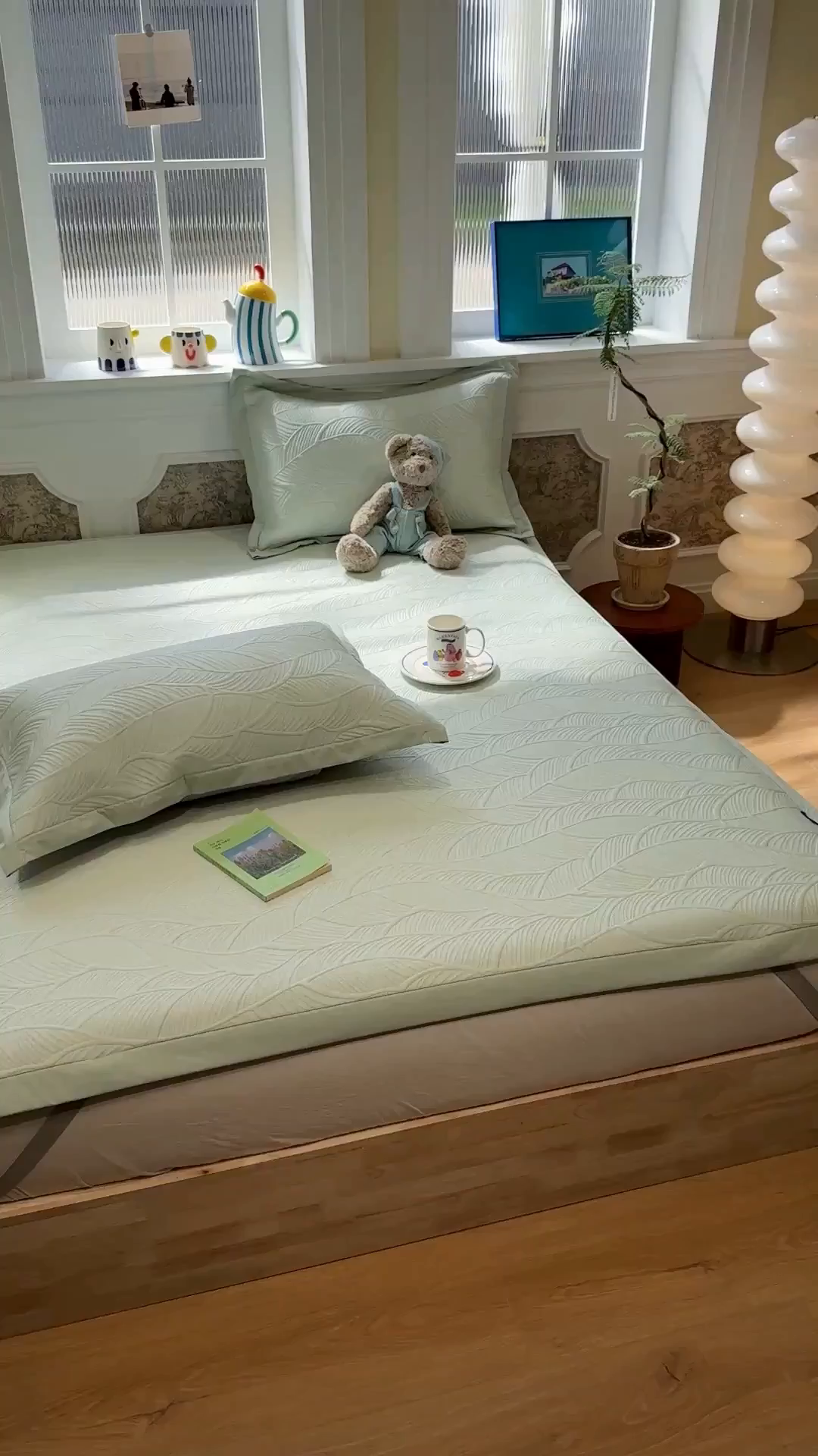 91家纺网 家纺一手货源 找家纺 GUJARY古家丽 2026新款A类云柔凉感豆豆席五花席 绿意叶绿