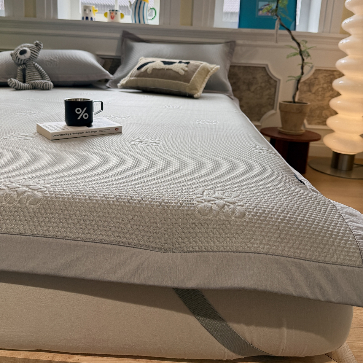 91家纺网 家纺一手货源 找家纺 GUJARY古家丽 2026新款A类云柔凉感豆豆席五花席 罗意威灰