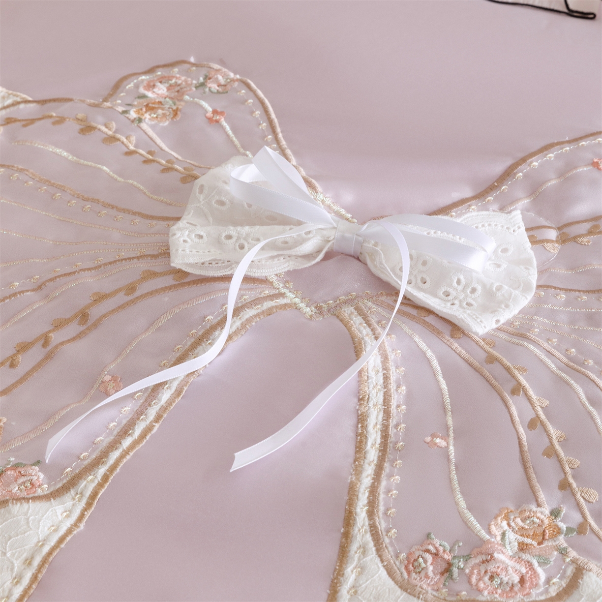 91家纺网 家纺一手货源 找家纺 绒棉世家 2026新款夏被韩版夏被四件套刺绣款直播热款 花仙子-紫