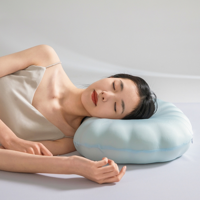 91家纺网 家纺一手货源 找家纺 七夜居 2026新款生物基贝壳枕云朵护颈枕芯零压力枕头记忆棉枕芯 贝壳枕-浅绿