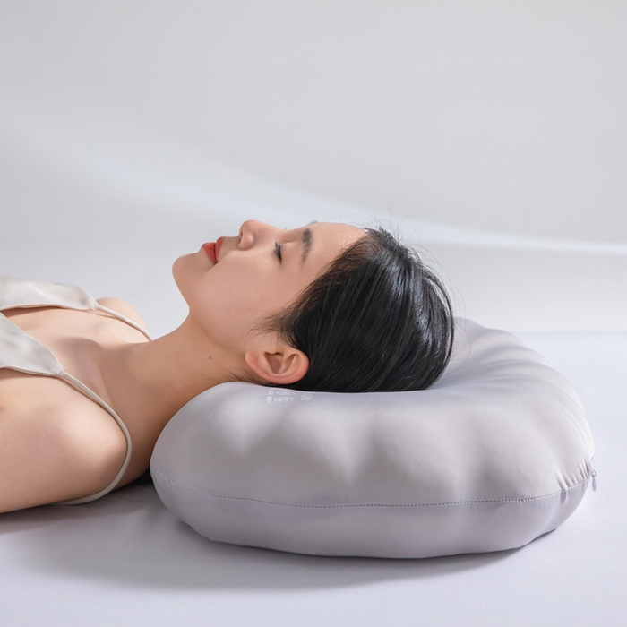 91家纺网 家纺一手货源 找家纺 七夜居 2026新款生物基贝壳枕云朵护颈枕芯零压力枕头记忆棉枕芯 贝壳枕-灰色