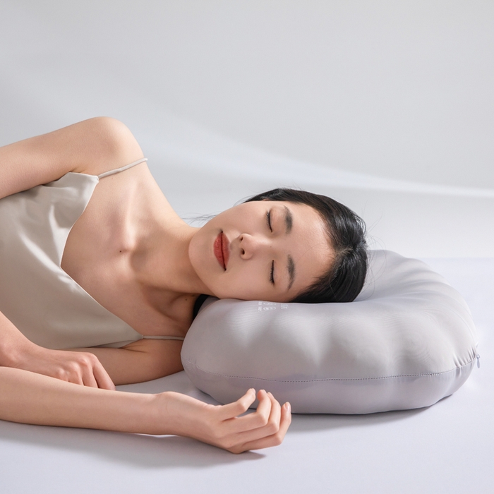 91家纺网 家纺一手货源 找家纺 七夜居 2026新款生物基贝壳枕云朵护颈枕芯零压力枕头记忆棉枕芯 贝壳枕-灰色