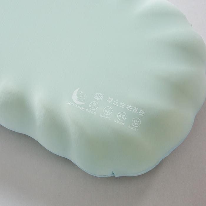 91家纺网 家纺一手货源 找家纺 七夜居 2026新款生物基贝壳枕云朵护颈枕芯零压力枕头记忆棉枕芯 贝壳枕-浅绿