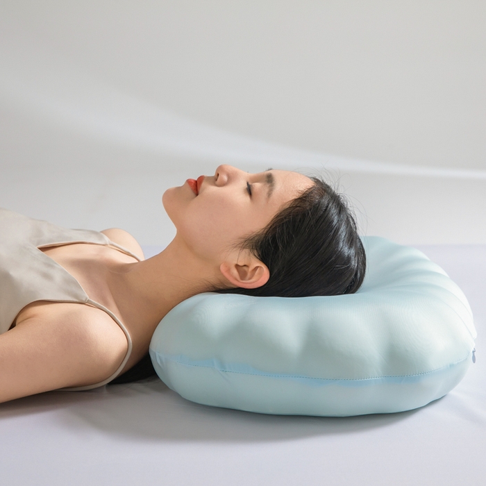 91家纺网 家纺一手货源 找家纺 七夜居 2026新款生物基贝壳枕云朵护颈枕芯零压力枕头记忆棉枕芯 贝壳枕-浅绿