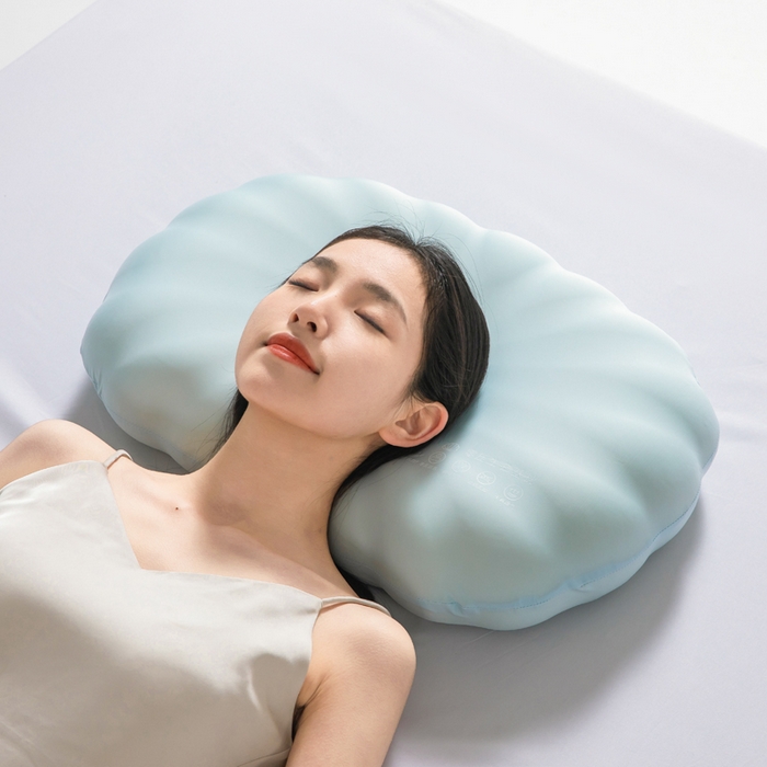 91家纺网 家纺一手货源 找家纺 七夜居 2026新款生物基贝壳枕云朵护颈枕芯零压力枕头记忆棉枕芯 贝壳枕-浅绿