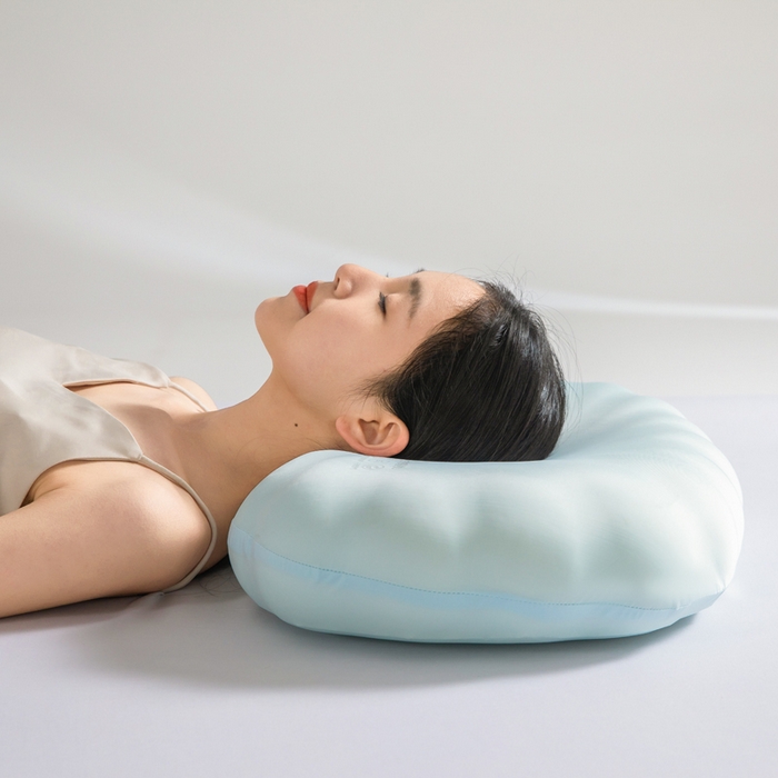 91家纺网 家纺一手货源 找家纺 七夜居 2026新款生物基贝壳枕云朵护颈枕芯零压力枕头记忆棉枕芯 贝壳枕-浅绿