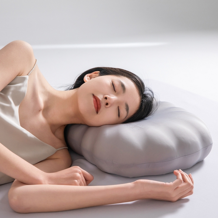 91家纺网 家纺一手货源 找家纺 七夜居 2026新款生物基贝壳枕云朵护颈枕芯零压力枕头记忆棉枕芯 贝壳枕-灰色