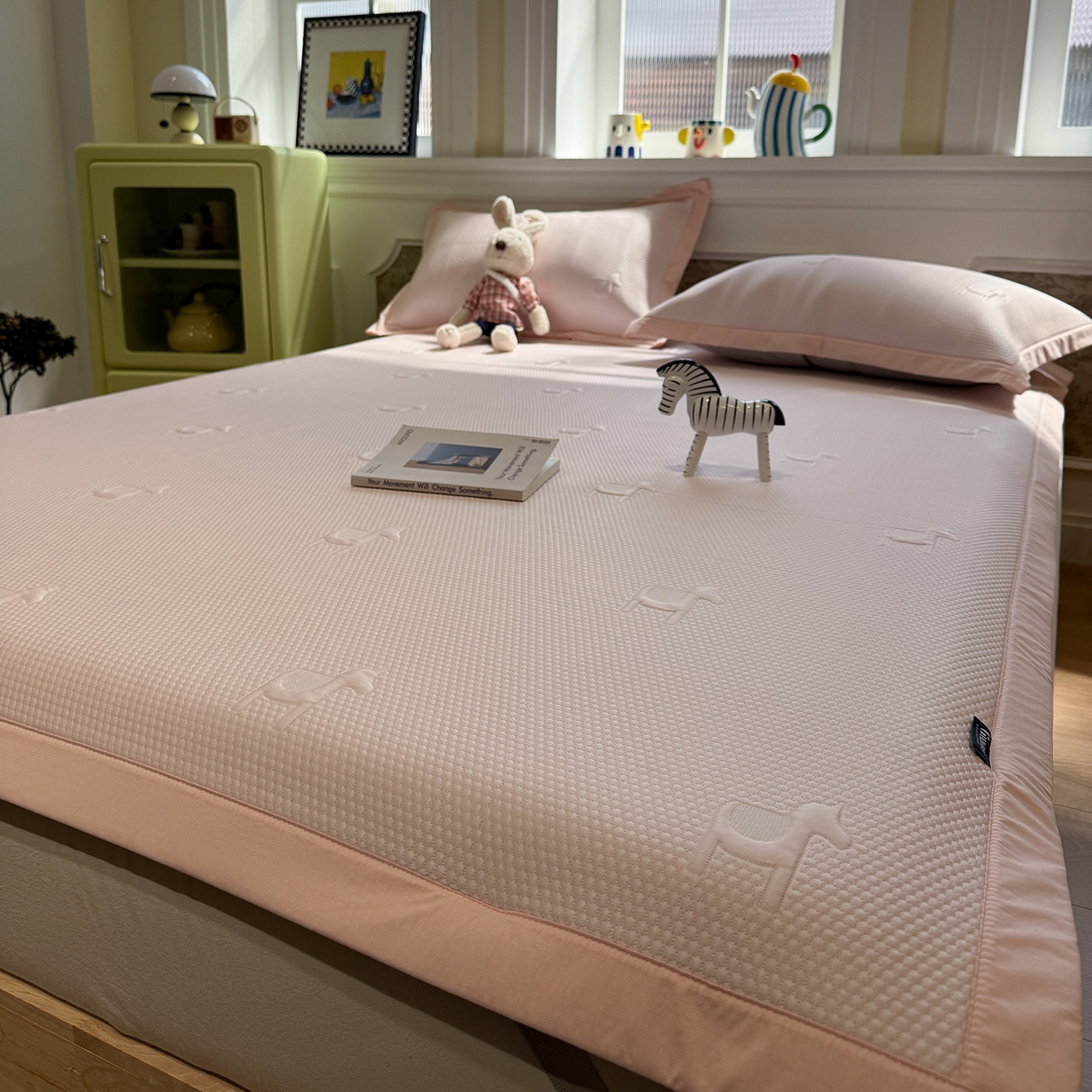 91家纺网 家纺一手货源 找家纺 GUJARY古家丽 2026新款A类云柔凉感豆豆席五花席 小福马粉