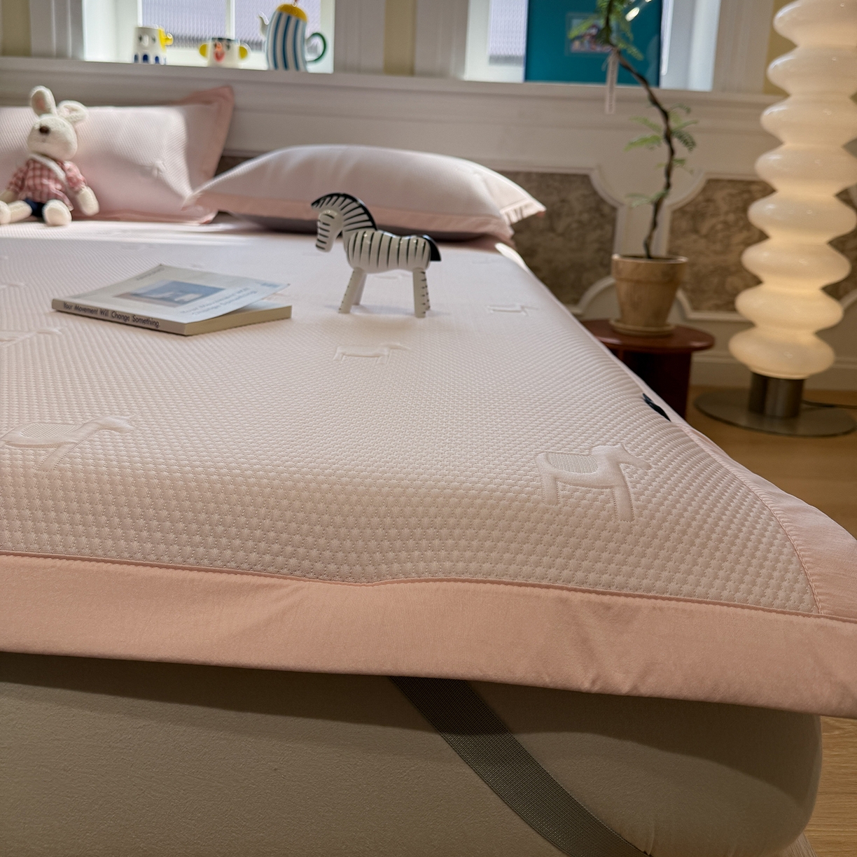 91家纺网 家纺一手货源 找家纺 GUJARY古家丽 2026新款A类云柔凉感豆豆席五花席 小福马粉