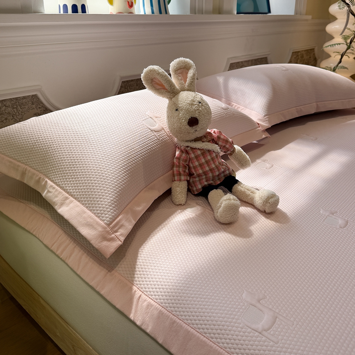 91家纺网 家纺一手货源 找家纺 GUJARY古家丽 2026新款A类云柔凉感豆豆席五花席 小福马粉