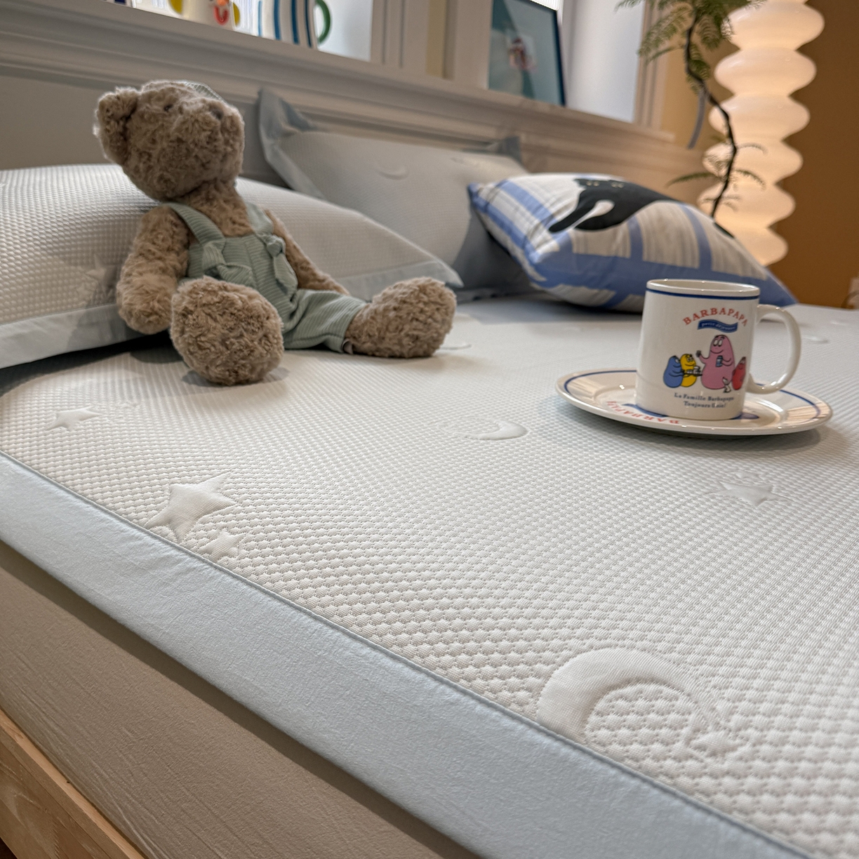 91家纺网 家纺一手货源 找家纺 GUJARY古家丽 2026新款A类云柔凉感豆豆席五花席 星月蓝